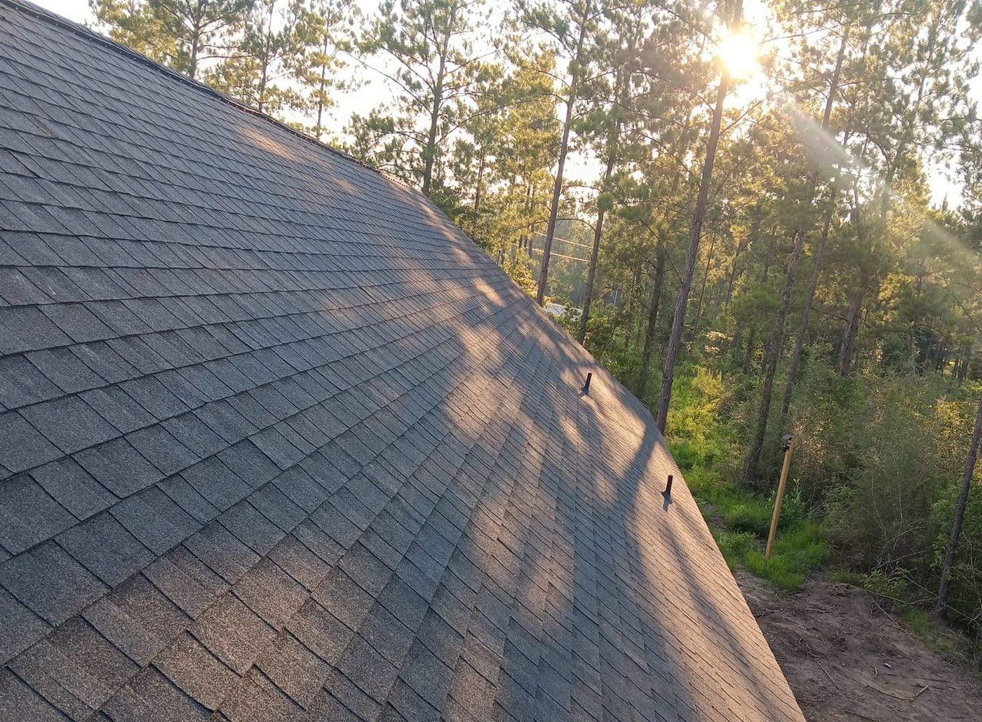 Newly replaced shingle roof in Robertsdale Alabama